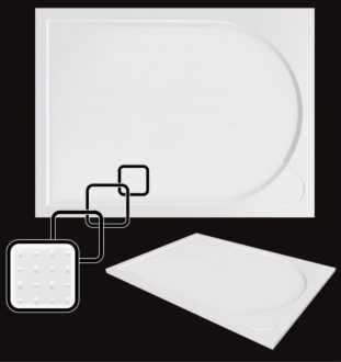 LARA - vanička litý mramor, obdélník 1000x800x30 mm, bez nožiček , VANKCOBDEL1080