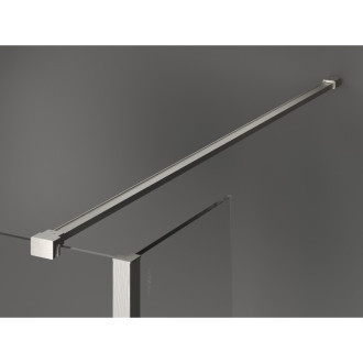 Mexen Kioto Sprchová zástěna 110 x 100 x 30 cm, černý rám, kartáčovaný nikl - 800-110-100-221-97-70-030