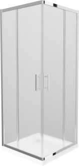Mexen Rio čtvercový sprchový kout 90x90 cm, mráz, chrom + vanička 860-090-090-01-30-4010