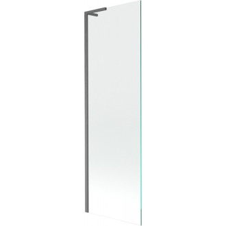 Vanová zástěna Mexen Next L s jedním křídlem 60 x 150 cm, průhledná, kartáčovaná pistolově šedá - 895-060-000-03-00-66