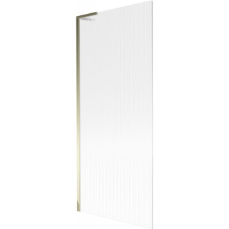 Vanová zástěna Mexen Next L s jedním křídlem 80 x 150 cm, pruhy, zlatá - 895-080-000-03-09-50