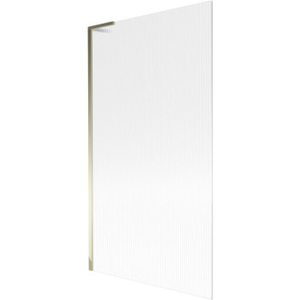Vanová zástěna Mexen Next L s jedním křídlem 100 x 150 cm, pruhy, zlatá - 895-100-000-03-09-50
