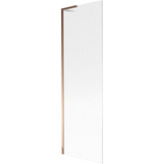 Vanová zástěna Mexen Next L s jedním křídlem 60 x 150 cm, pruhy, růžové zlato - 895-060-000-03-09-60