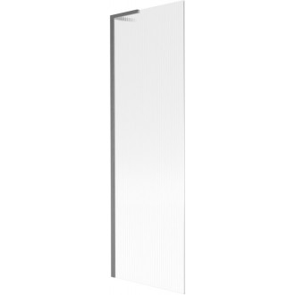 Vanová zástěna Mexen Next L s jedním křídlem 60 x 150 cm, pruhy, kartáčovaná pistolově šedá - 895-060-000-03-09-66