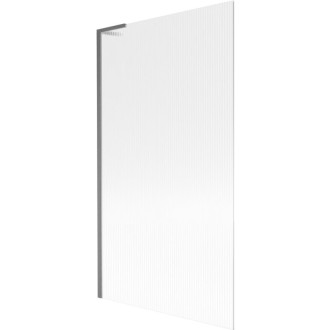 Vanová zástěna Mexen Next L s jedním křídlem 100 x 150 cm, pruhy, kartáčovaná pistolově šedá - 895-100-000-03-09-66