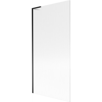 Vanová zástěna Mexen Next L s jedním křídlem 90 x 150 cm, pruhy, černá - 895-090-000-03-09-70