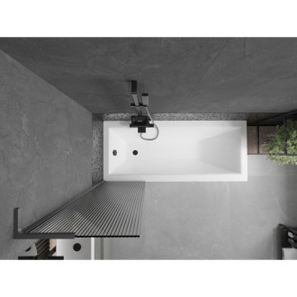 Vanová zástěna Mexen Next L s jedním křídlem 50 x 150 cm, pruhy, stříbrná - 895-050-000-03-09-95