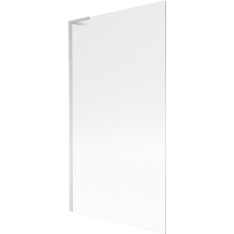 Vanová zástěna Mexen Next L s jedním křídlem 100 x 150 cm, pruhy, kartáčovaný nikl - 895-100-000-03-09-97