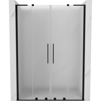 Posuvné sprchové dveře Mexen Velar L Duo 160 cm, matné, černé - 871-160-003-32-70