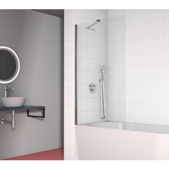 Vanová zástěna 900x1500mm, chrom, čiré sklo