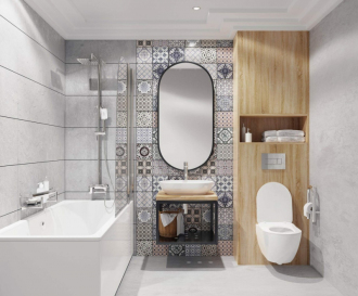 Deante OAK TOP CBL_D61A Dubová deska s otvorem 14cm pro konzole, 60x50x20