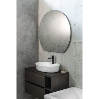 DARA CUT zrcadlo s LED podsvícením 20W, ø 100x90cm, topná fólie