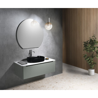 DARA CUT zrcadlo s LED podsvícením 20W, ø 100x90cm, topná fólie