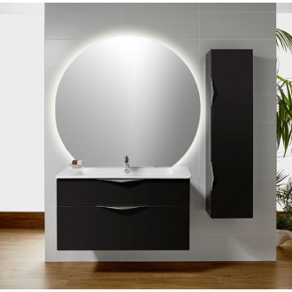 DARA CUT zrcadlo s LED podsvícením 20W, ø 100x90cm, topná fólie