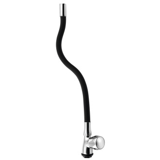 Stojánkový ventil 1/2", flexibilní ramínko, chrom/černá mat