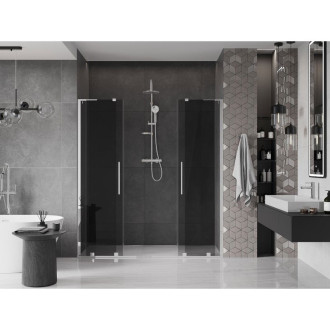 Posuvné sprchové dveře Mexen Velar L Duo 170 cm, grafit, chrom - 871-170-003-42-01