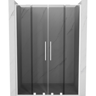 Posuvné sprchové dveře Mexen Velar L Duo 140 cm, grafit, bílá - 871-140-003-42-20