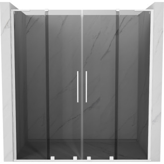 Posuvné sprchové dveře Mexen Velar L Duo 200 cm, grafit, bílá - 871-200-003-42-20