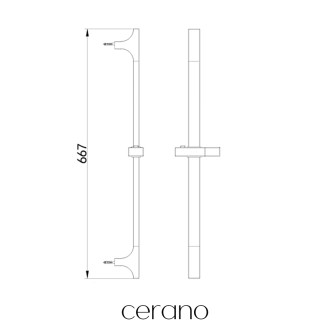 CERANO - Posuvná tyč Zenira - chrom