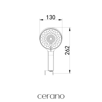 CERANO – Ruční sprcha Selma – černá matná