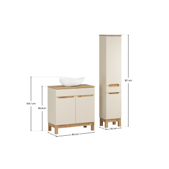 Comad SET-BAC B WOTAN 80CM UN CLOUD HC Koupelnová sestava 80 cm