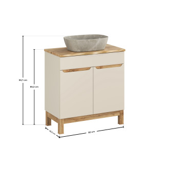 Comad SET-BAC B NAT WOTAN 80CM UN ANNA Nábytková sestava 80 cm s deskou a umyvadlem