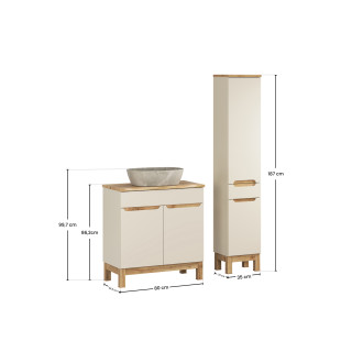 Comad SET-BAC B NAT WOTAN 80CM UN ANNA HC Nábytková sestava 80 cm