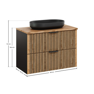 Comad SET-XIL B NAT WOTAN 80CM UN RIVER Koupelnová sestava 80 cm