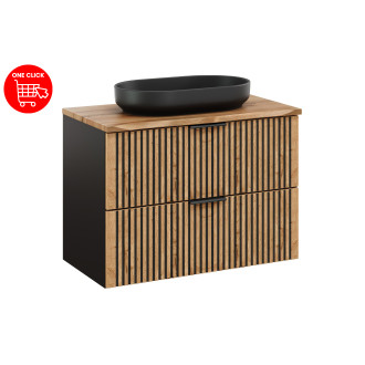 Zestaw meblowy 80cm z blatem i umywalką nablatową River