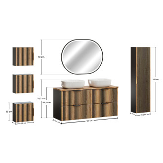 Comad SET-XIL B NAT WOTAN 120CM UN SMILE HC Koupelnová sestava 120 cm