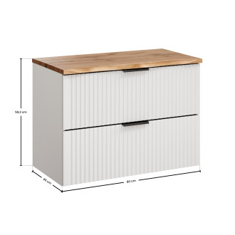 Comad SET-ADW B NAT WOTAN 80CM Koupelnová sestava 80 cm s deskou