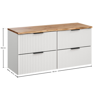 Comad SET-ADW B NAT WOTAN 120CM Koupelnová sestava 120 cm s deskou