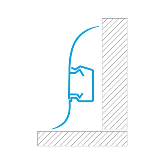 Lišta soklová Naturel dub letní , PVC délka 250 cm, výška hrany 56 mm, NATNGF0D4