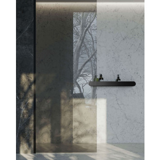 REA Rovná police do koupelny SF03 45cm černá matná REA-06006