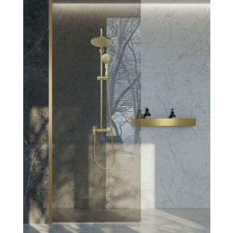 REA Rovná police do koupelny SF04 60cm broušená zlatá REA-06005