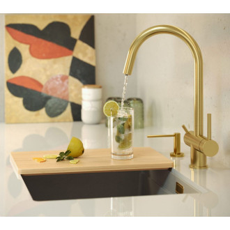 REA Caren dřezová baterie broušená zlatá REA-B9607