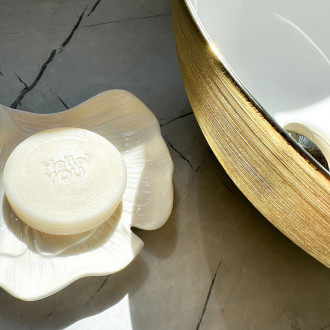 REA Stella umyvadlo na desku - kartáčovaná zlatá/bílá REA-U9087