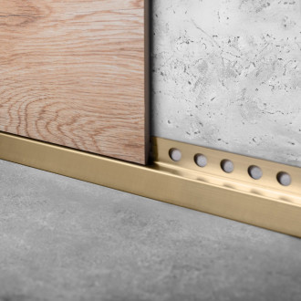 Rea Přední lišta sprchové vaničky 120cm, kartáčovaná zlatá REA-K4305