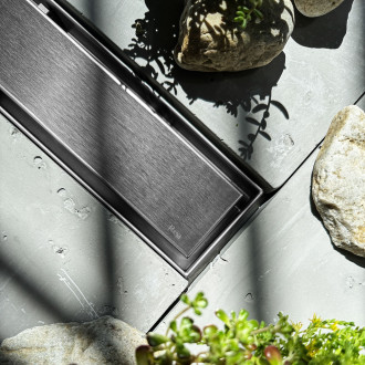 Rea Neox Slim odtokový žlab 100, kartáčovaný nikl REA-G5811