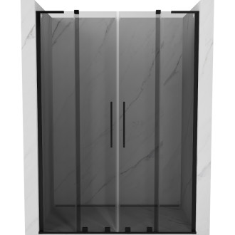 Posuvné sprchové dveře Mexen Velar L Duo 160 cm, grafit, černá - 871-160-003-42-70