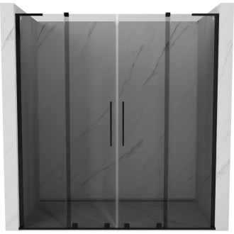 Posuvné sprchové dveře Mexen Velar L Duo 180 cm, grafit, černá - 871-180-003-42-70