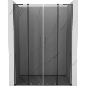Posuvné sprchové dveře Mexen Velar L Duo 160 cm, grafit, stříbrná - 871-160-003-42-95