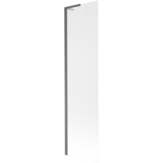 Vanová zástěna Mexen Next L s jedním křídlem 50 x 150 cm, mlhavá, kartáčovaná pistolově šedá - 895-050-000-03-30-66