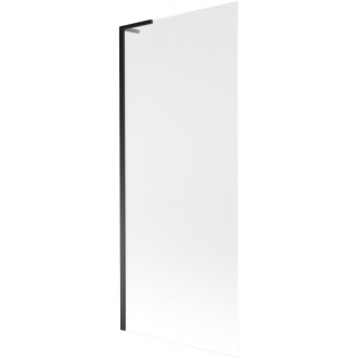 Vanová zástěna Mexen Next L s jedním křídlem 80 x 150 cm, matná, černá - 895-080-000-03-30-70