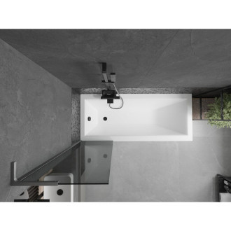 Vanová zástěna Mexen Next L s jedním křídlem 50 x 150 cm, grafitová, kartáčovaná pistolově šedá - 895-050-000-03-40-66