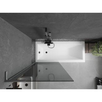 Vanová zástěna Mexen Next L s jedním křídlem 80 x 150 cm, grafit, kartáčovaná pistolově šedá - 895-080-000-03-40-66