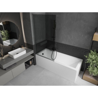 Vanová zástěna Mexen Next L s jedním křídlem 90 x 150 cm, grafitová, kartáčovaná pistolově šedá - 895-090-000-03-40-66