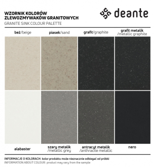 DEANTE ANDANTE ZQN_N103 Jednodřez 600x520x210, granit černá