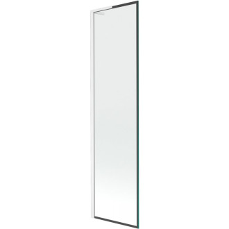 Vanová zástěna Mexen Next L s jedním křídlem 50 x 150 cm, černý rám, bílá - 895-050-000-03-70-20