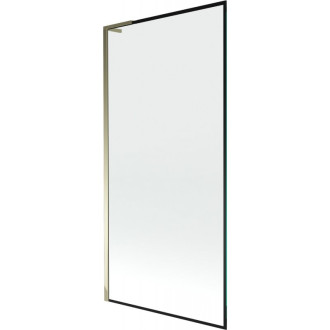 Vanová zástěna Mexen Next L s jedním křídlem 90 x 150 cm, černý rám, zlatá - 895-090-000-03-70-50